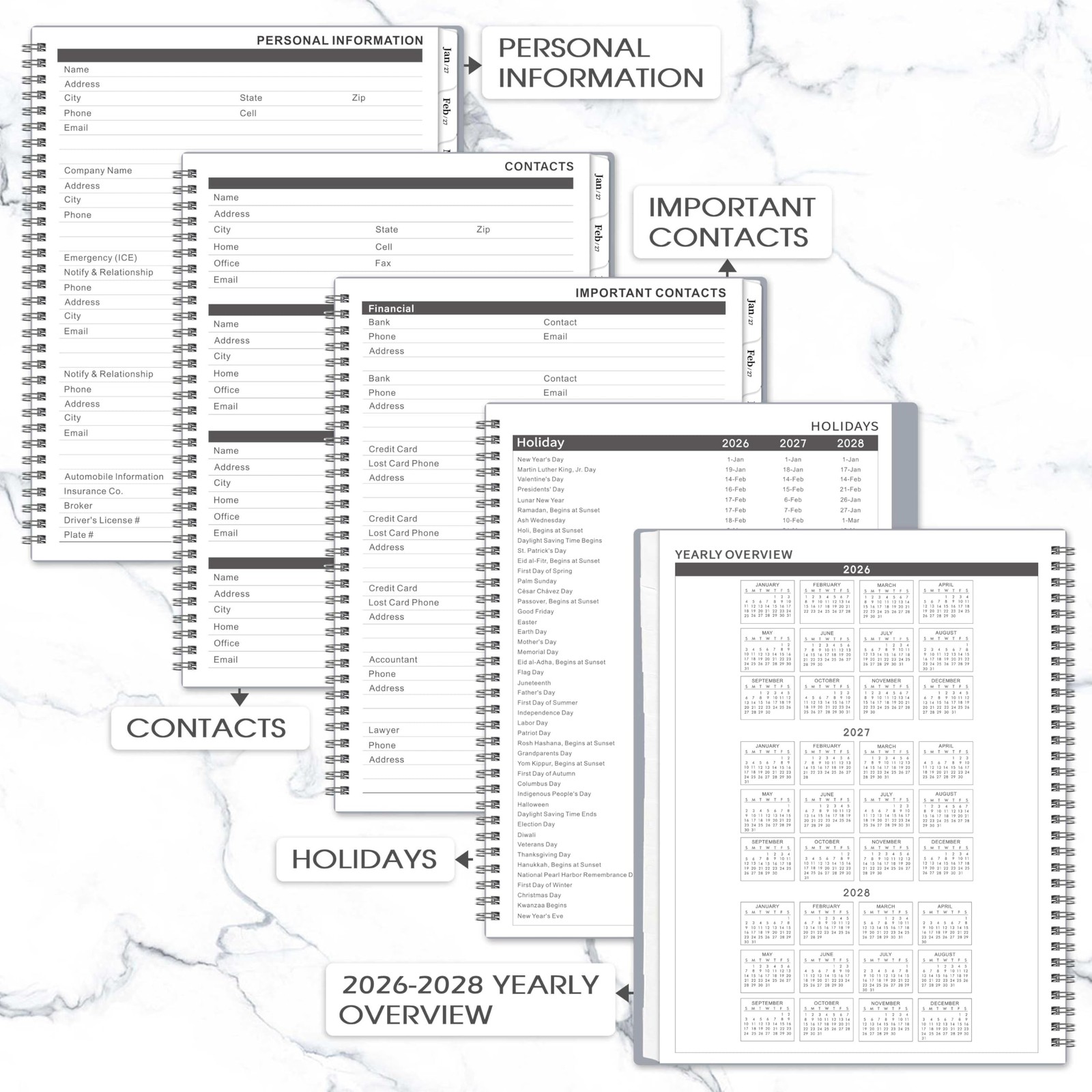 Monthly Planner 2026-2028 – 2 Year Planner from July 2026 to June 2028, 8.5”…