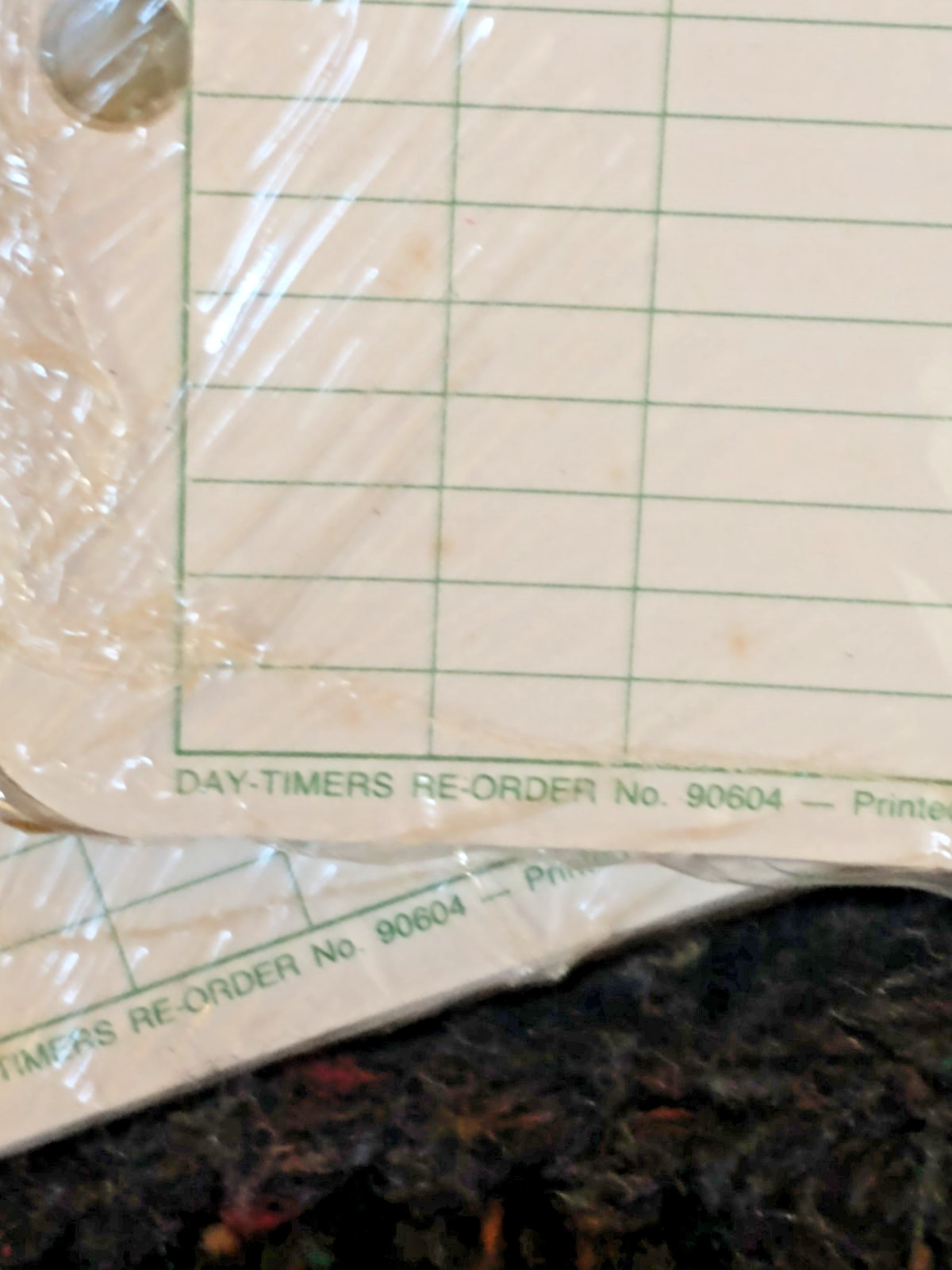 Vintage Day-Timer Planner Refills Lot 90604 90605 90609 Tractor Feed Paper
