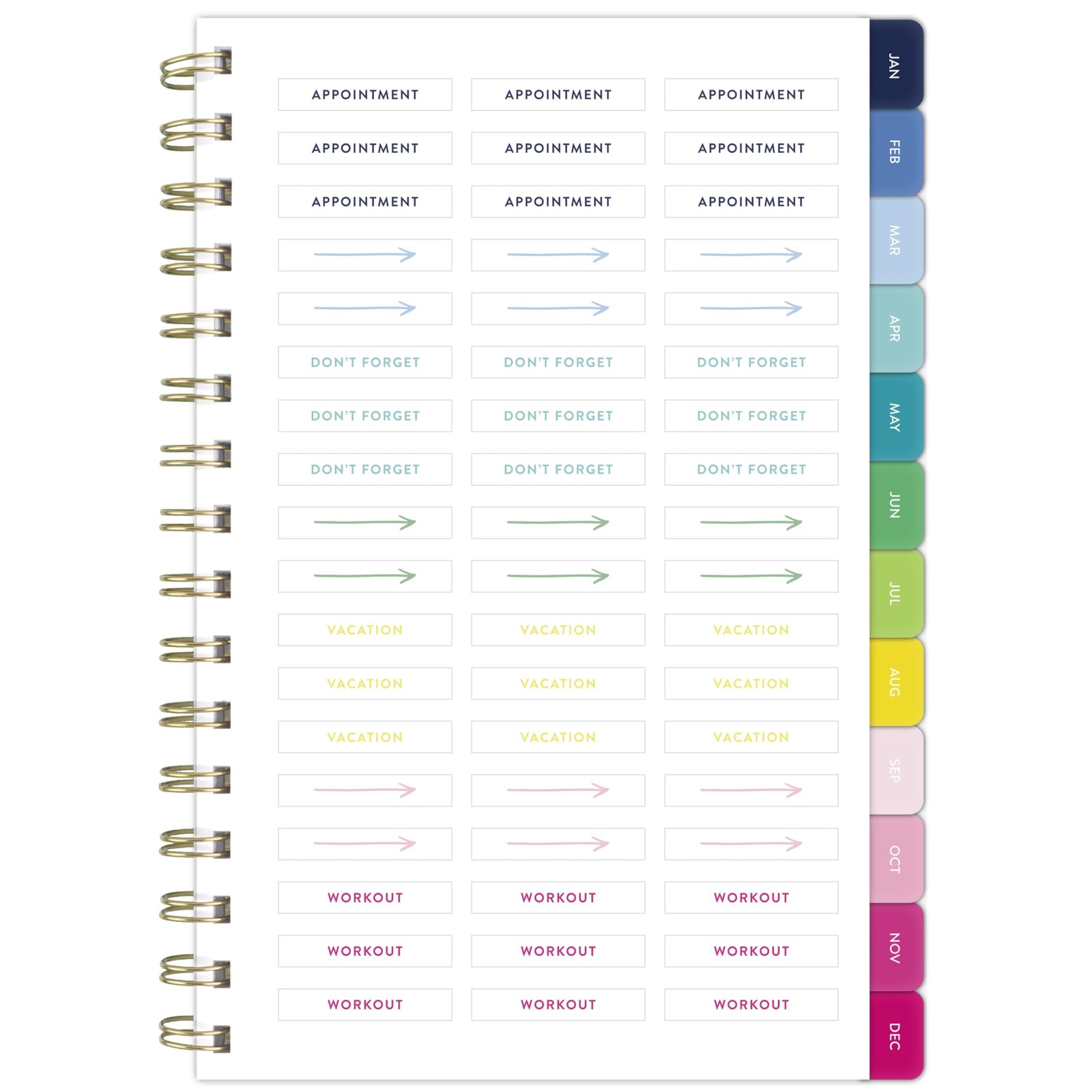 AT-A-GLANCE 2027 Planner, Simplified by Emily Ley, 5.5″ x 8.5″, Happy Stripe