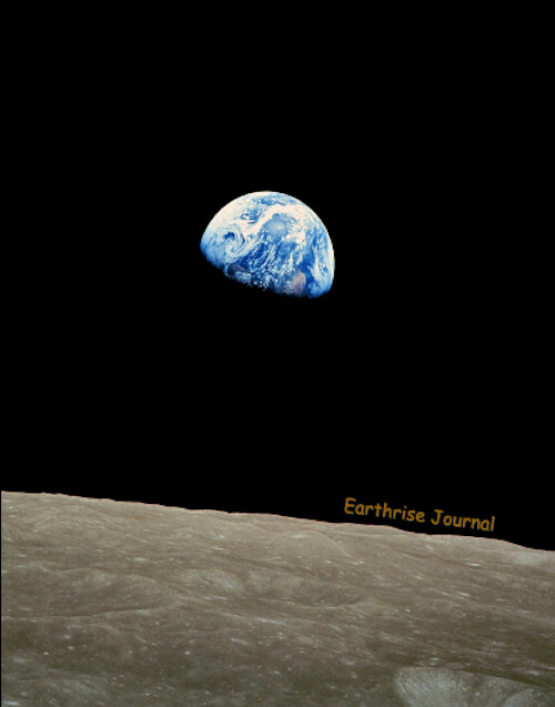 Earthrise 8×10 Blank Journal/Notebook/Diary 200 Ruled Pages Outer Space Moon Art