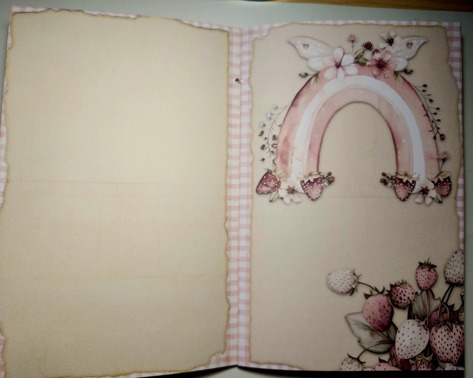 Junk Journal Booklet “UNICORNS & FAIRIES” Handmade Lg 8.5″x5.5″ 40pgs