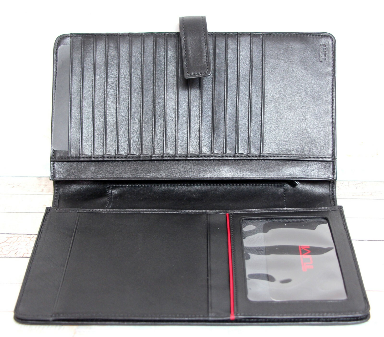 NWT 5.25″x8.75″ Tumi MERIDIAN Boing BLACK REAL LEATHER ULTIMATE TRAVEL ORGANIZER