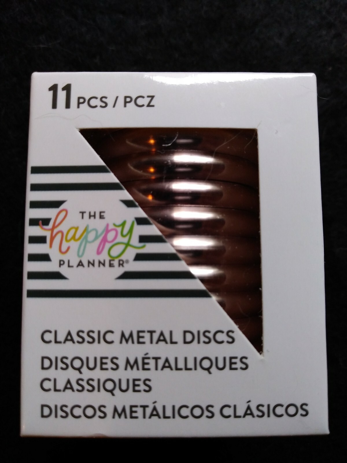 The Happy Planner Classic Rose Gold 11 Metal Discs Heart cut-out Middle 1 5/16″