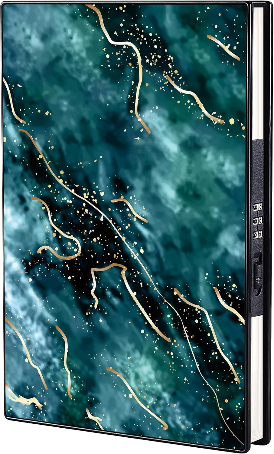 ZXHQ Marble Diary for Girls with Lock, Hidden Password A5:21x15cm, Blue