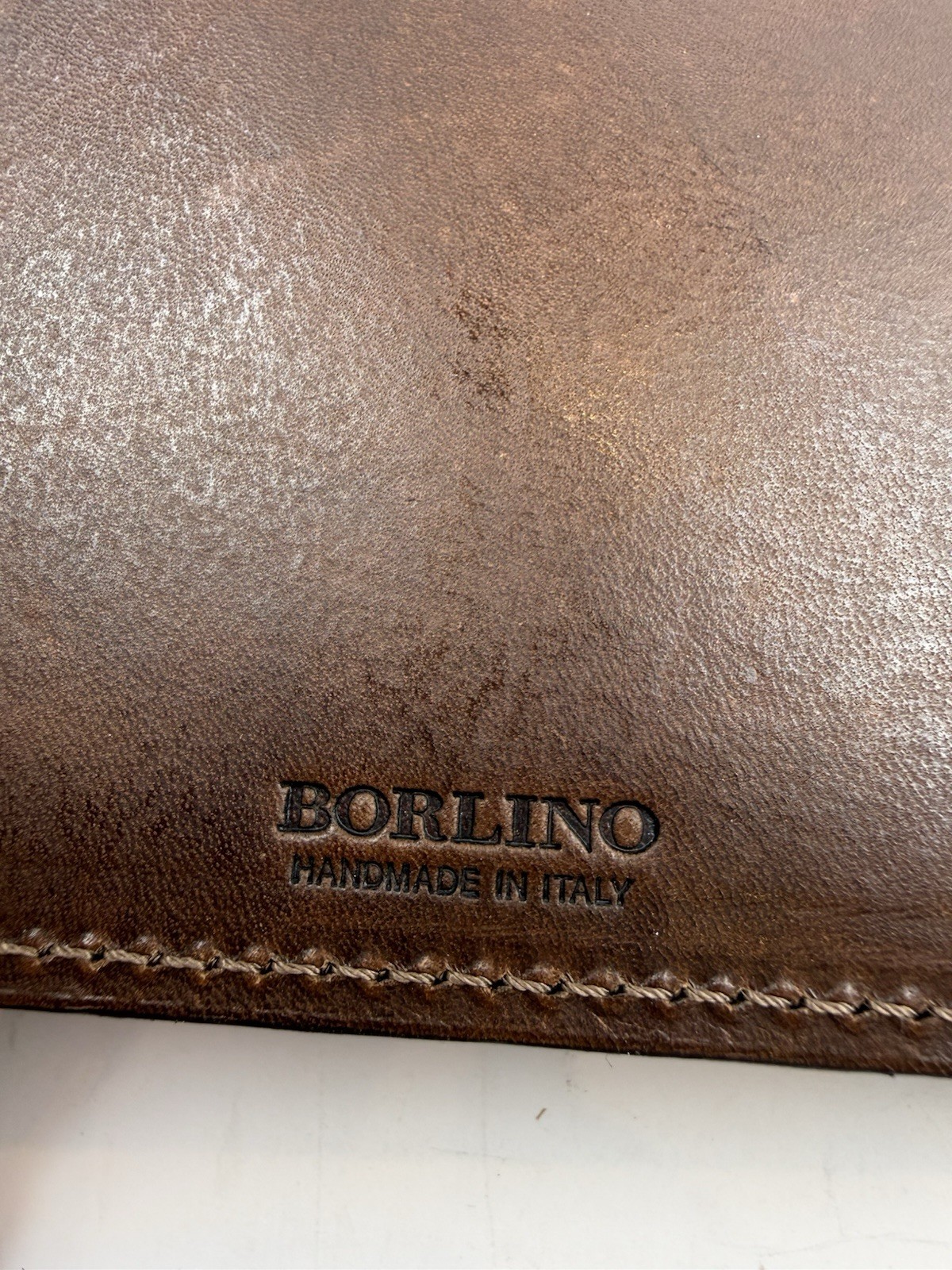 Borlino Italy Brown Leather Journal Leather 8.5x6in