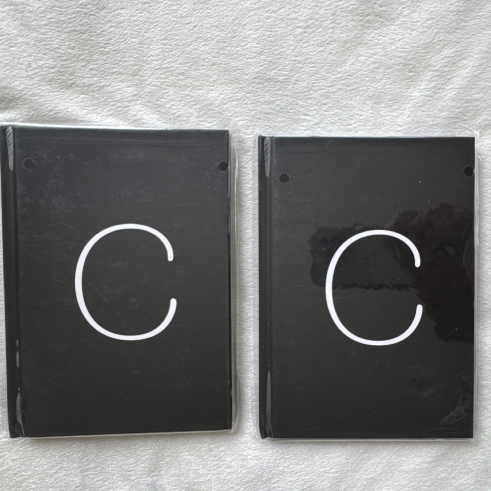 NEW Set of 3 “C” Blank Journals, 5×7” 2 Black (100 pg), 1 White (80 pg), Sealed