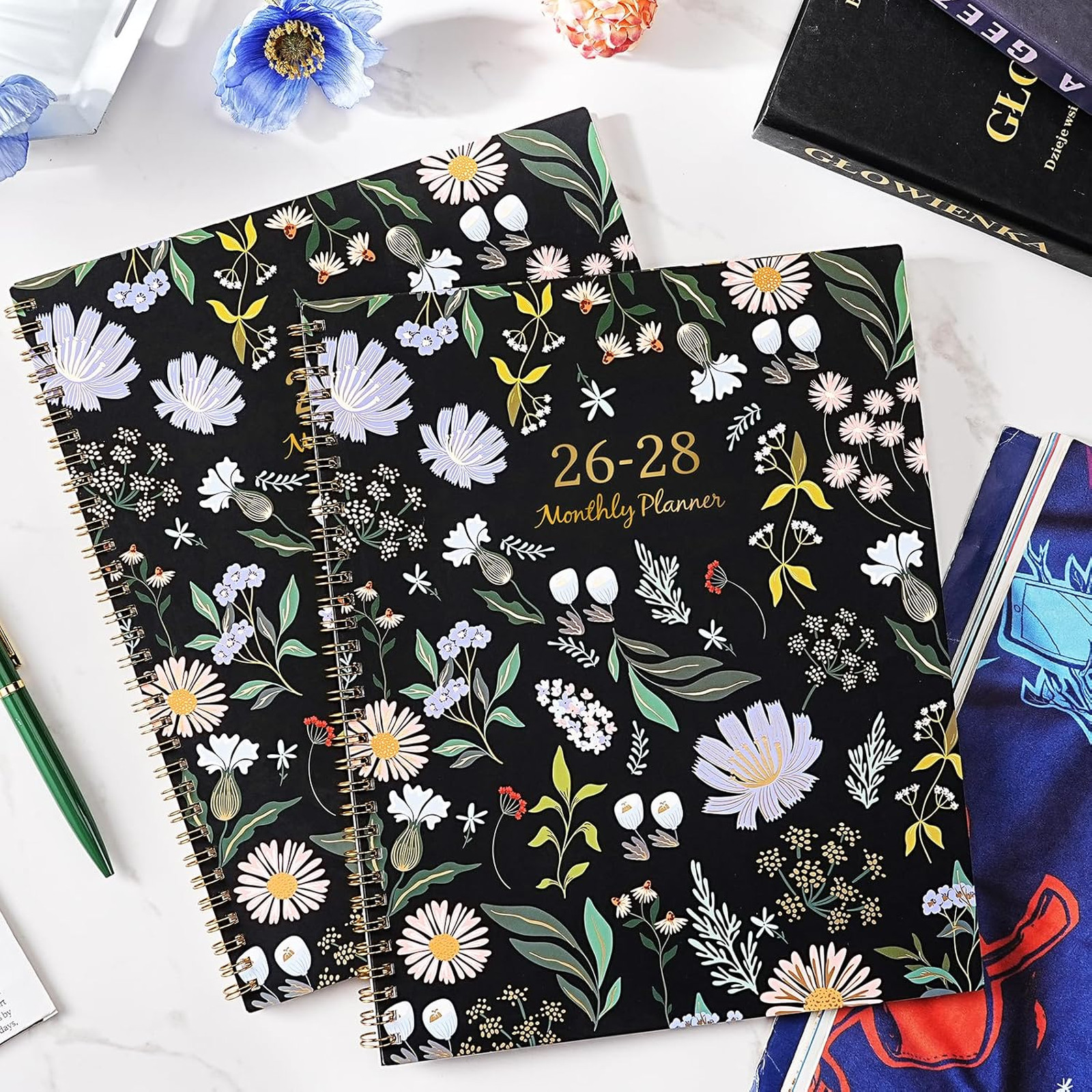 Monthly Planner 2026 2028 2 Year Calendar July June 9×11 Twin-wire Binding