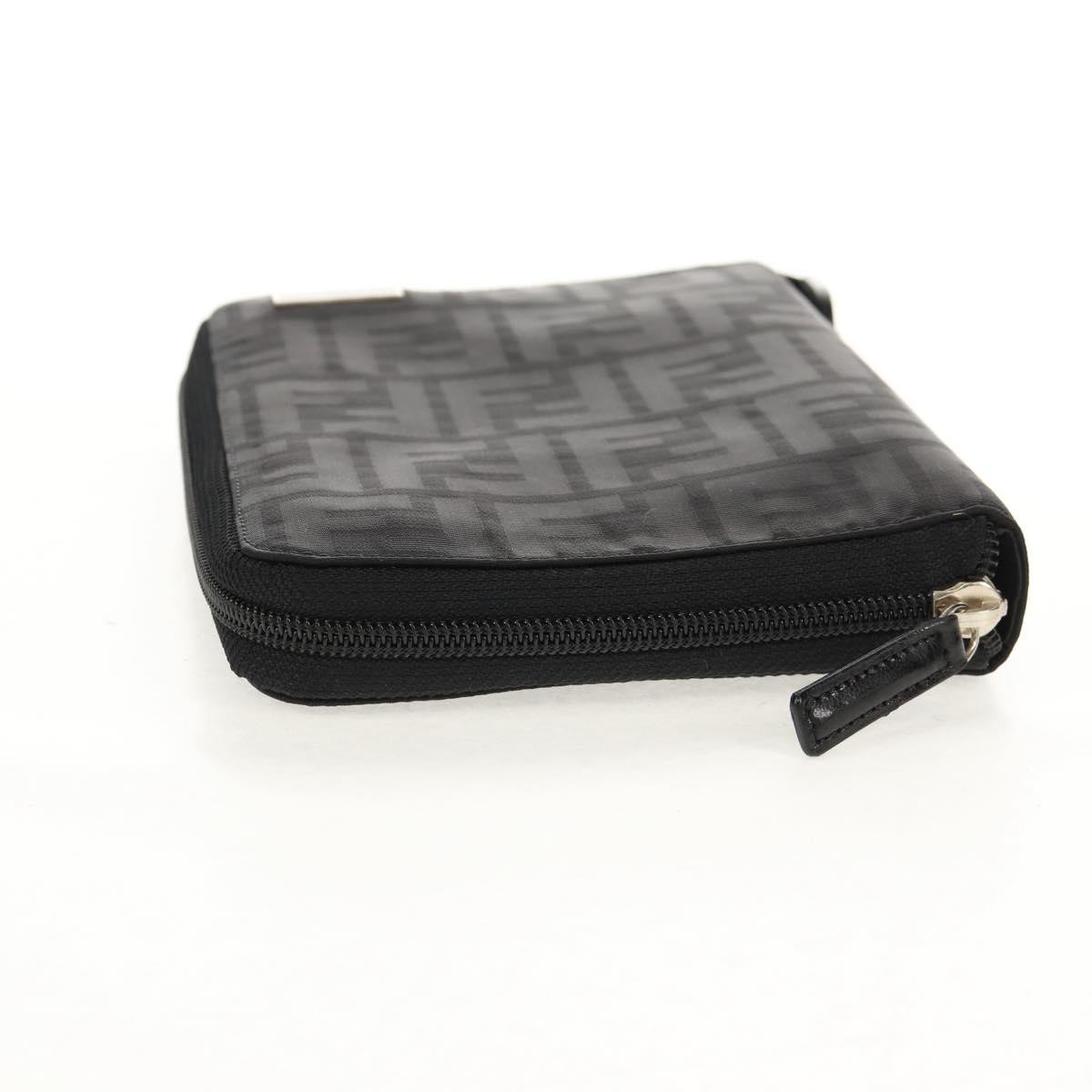 FENDI Zucca Canvas Planner Black Silver Auth 153661V