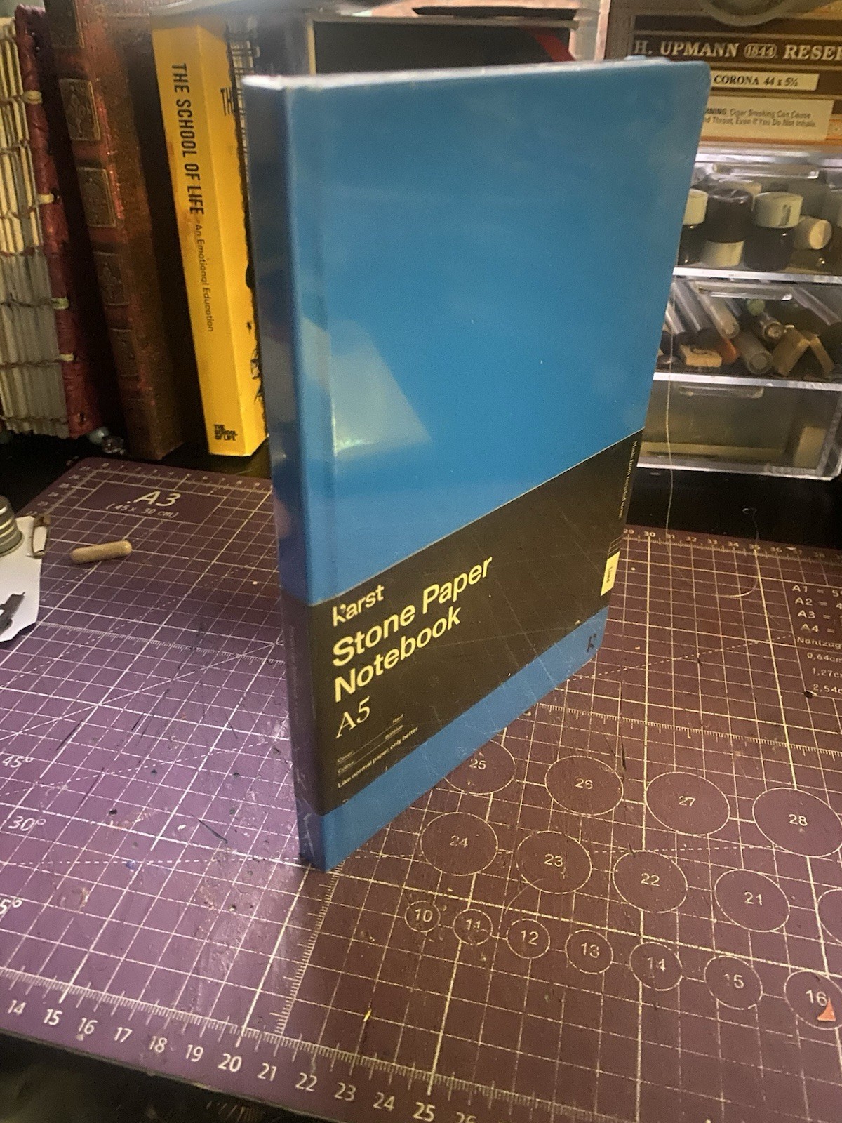 Blue Karst Stone Paper Journal. Lined, 144 Pages. Ultra-smooth, Lays Flat . New!
