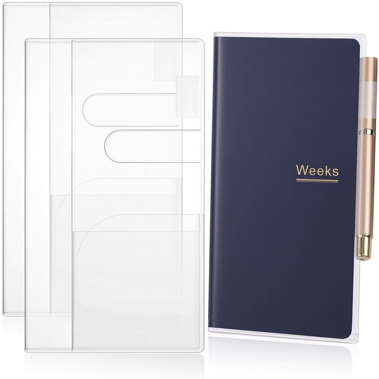 Humyoun 2 Pieces Clear Plastic Cover for Weeks, 8.03 x 7.78 Inches Planner…