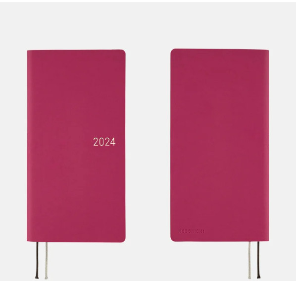 Hobonichi Techo 2024 Weeks Smooth Sangria/ Forest Green ENG/JPN JAPAN NEW