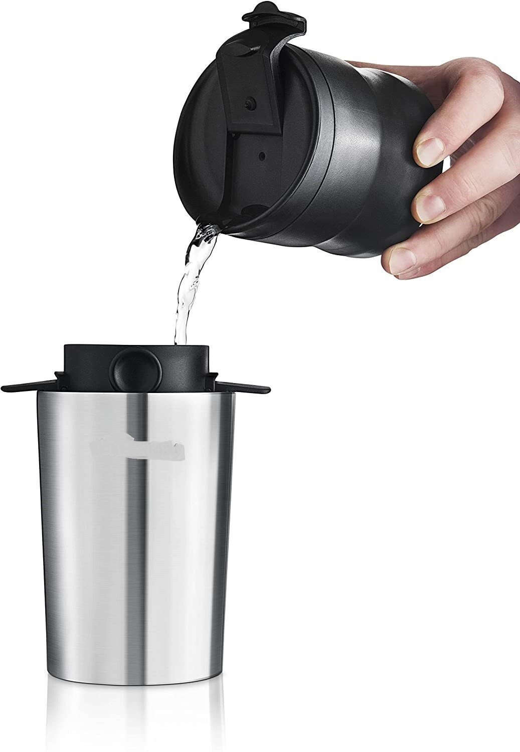 3-in-1 Portable Single Serve Electric Burr Coffee Grinder and Pour Over Maker