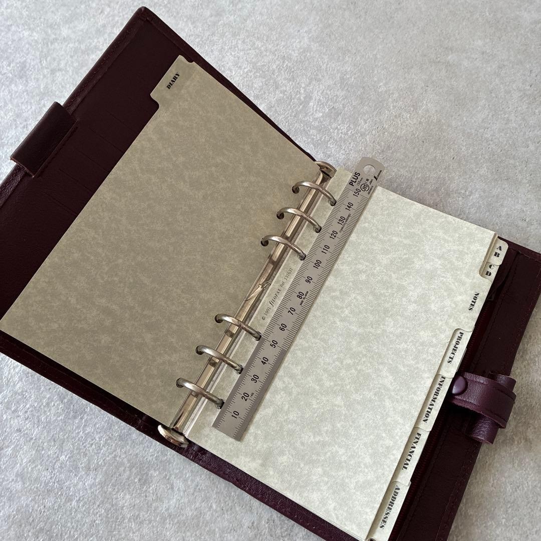 Filofax Vintage Leather Agenda Organizer Planner Cover 185×135mm Unused