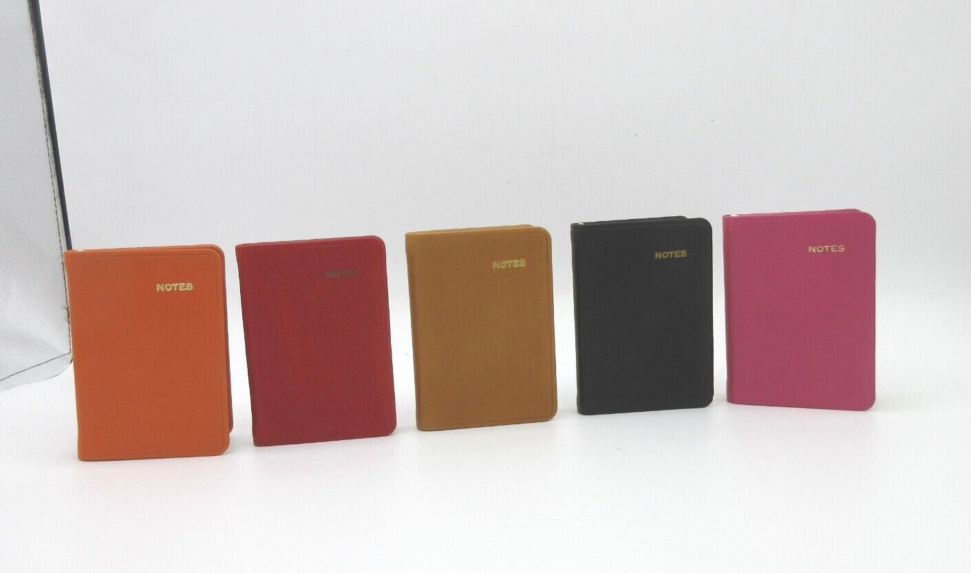NOTES Mini Notebook Leather Bound 3×4 Soft Cover 160 Lined Pages Post Miniatures