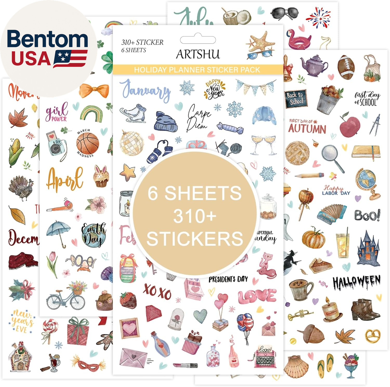 Planner Stickers, Calendar Sticker – over 310 Daily Holiday Seasonal Planner St