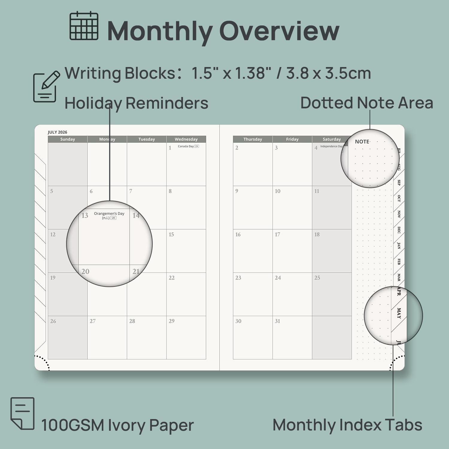 Planner 2026-2027, 6.5″ x 8.5″, Academic Planner 2026-2027 Weekly and Monthly…