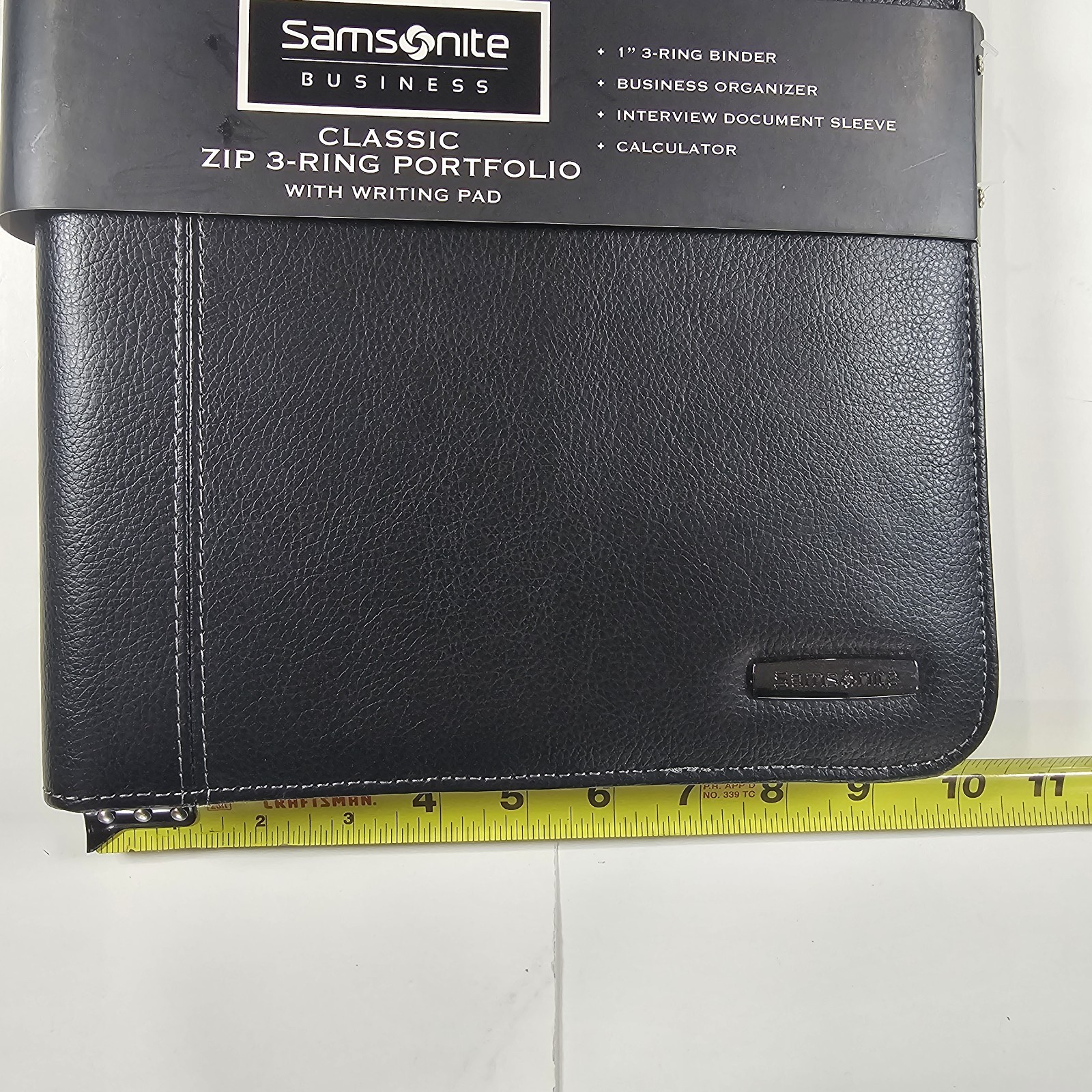 Samsonite Bussiness Classic Zip 3-Ring Portfolio With Writing Pad & Calculator