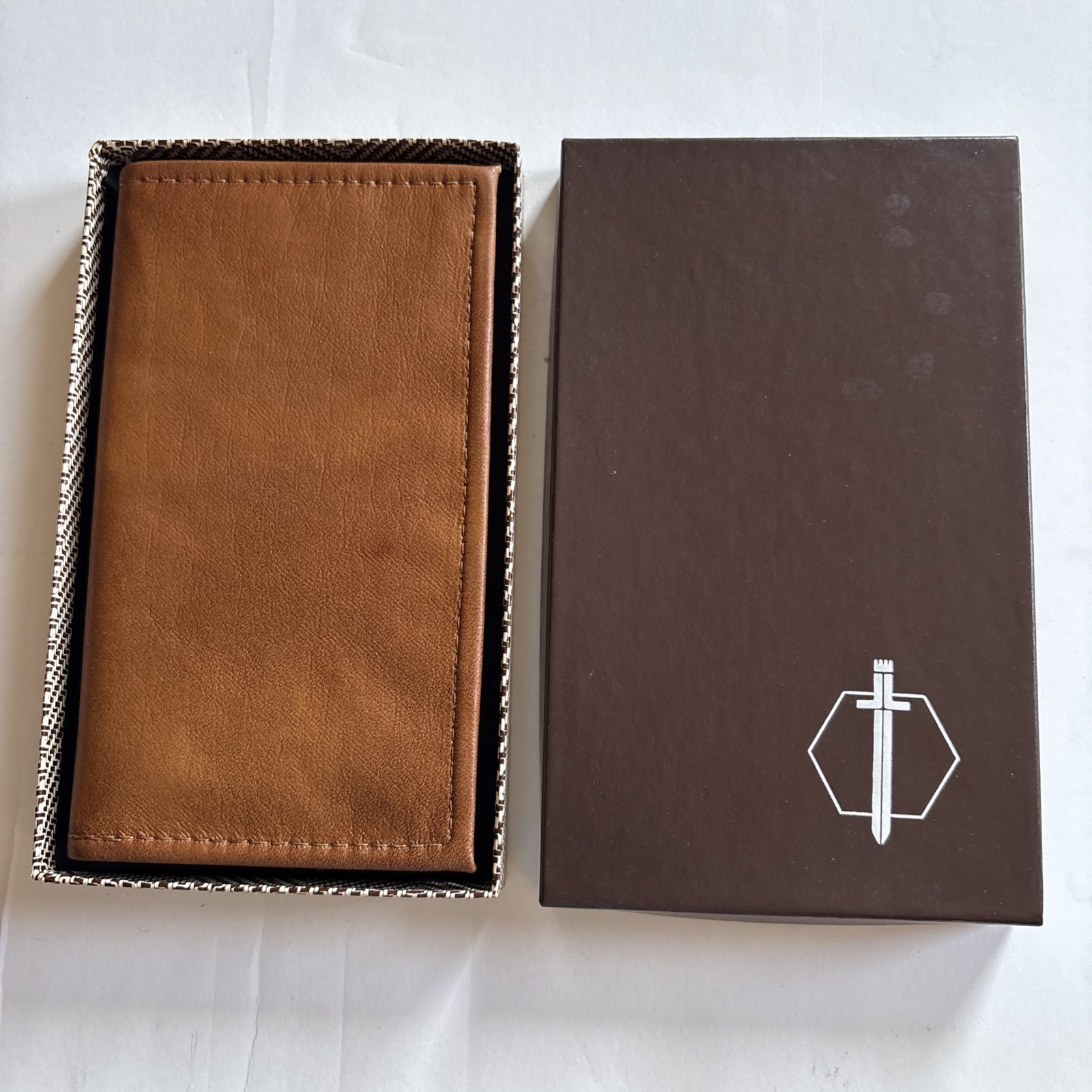 Vintage GAB Day Timer Brown sophisticated Suede 6.5”x3.5” with box unused