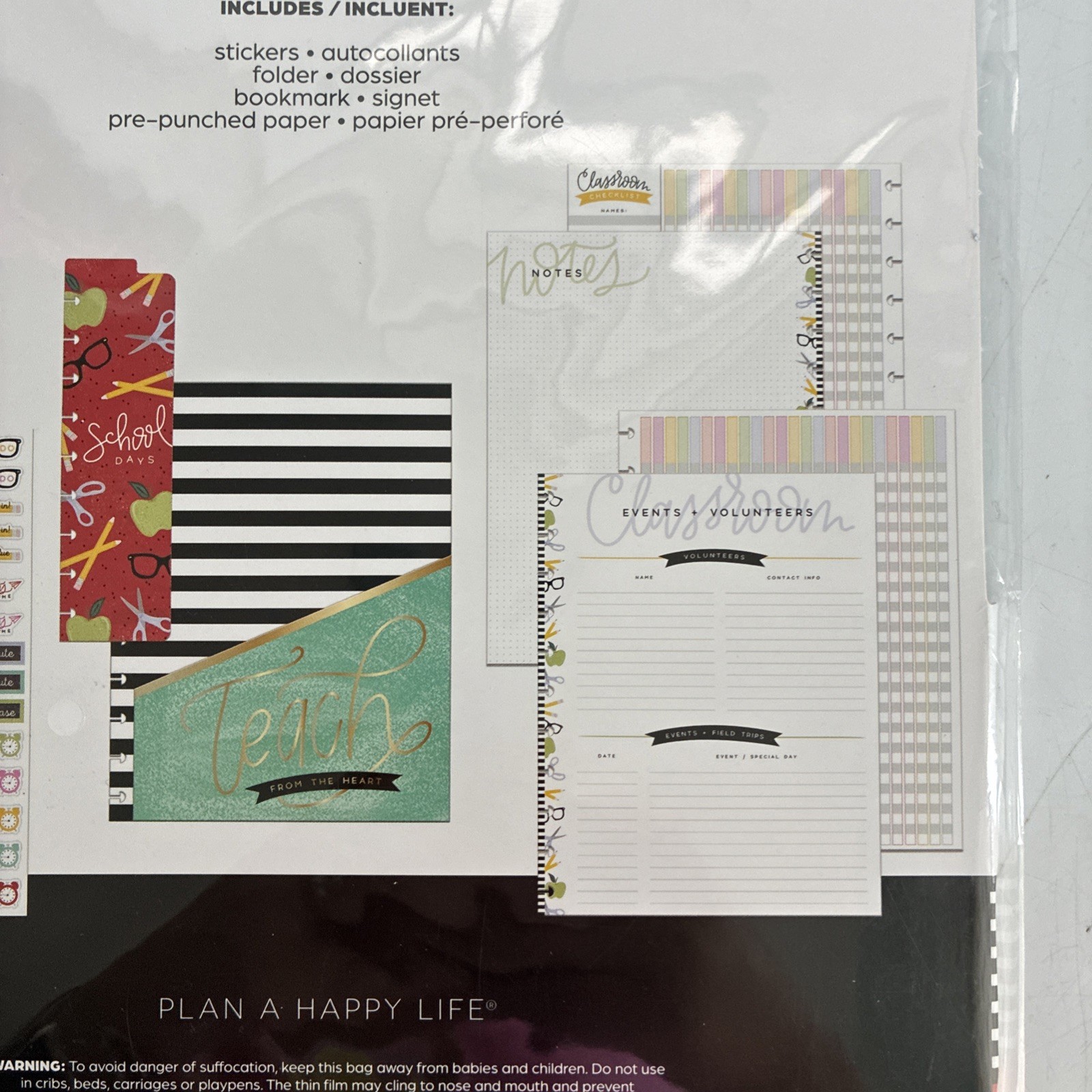 Happy Planner Teacher Edition Planner Accessories 92 Pc Teacher Gift Set NIP