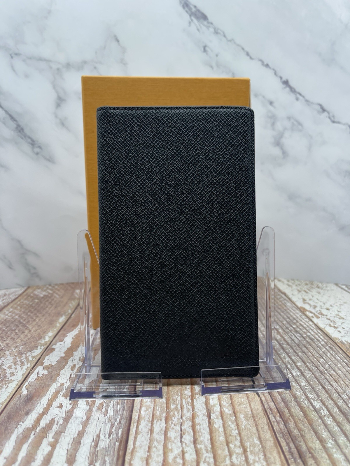 Louis Vuitton Long Agenda Wallet Black Epi Leather Made in Paris USA Authentic