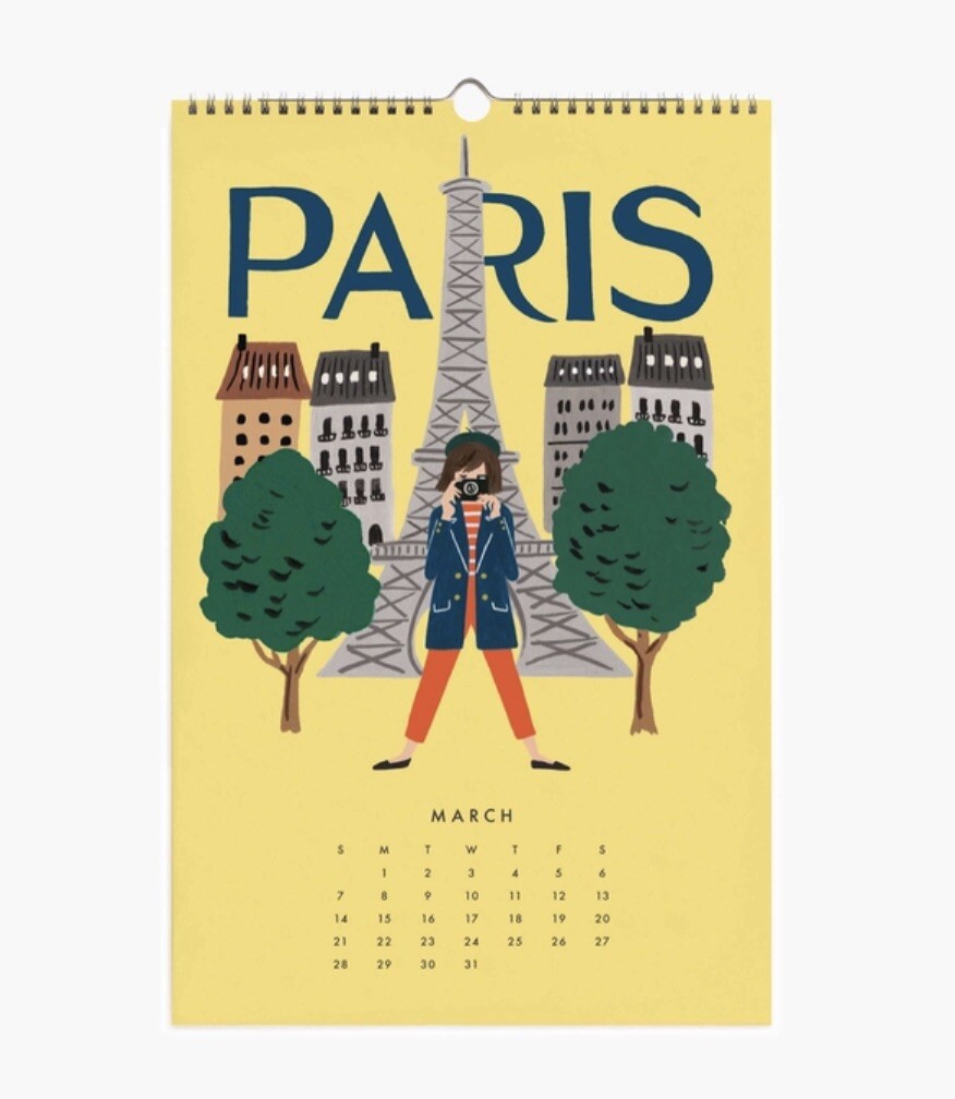 Anthropologie Rifle Paper Explore the World 2021 Calendar 12 PRINTS Travel 17×11