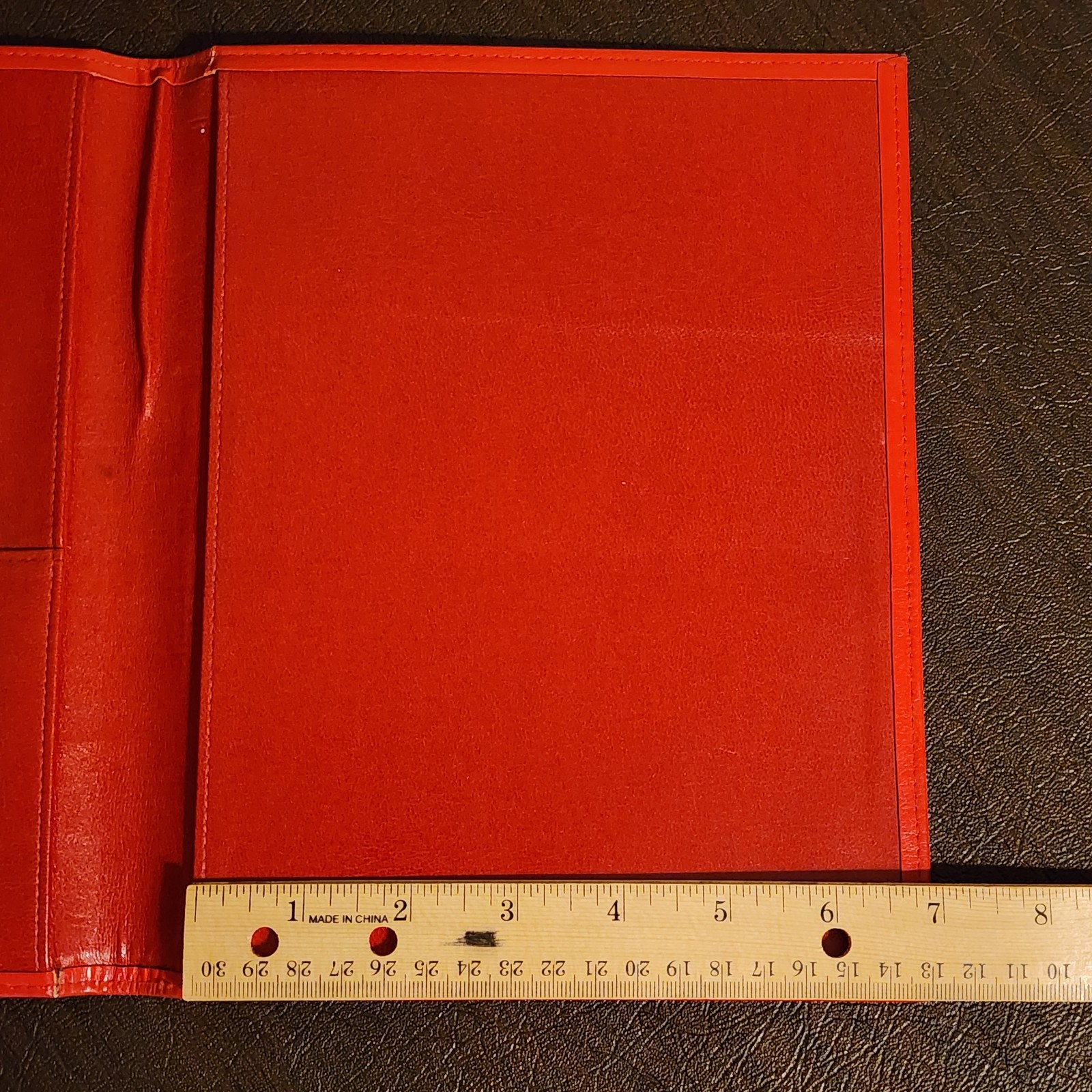 Vintage ST THOMAS Red Leather Notebook Journal Cover Planner Organizer Agenda