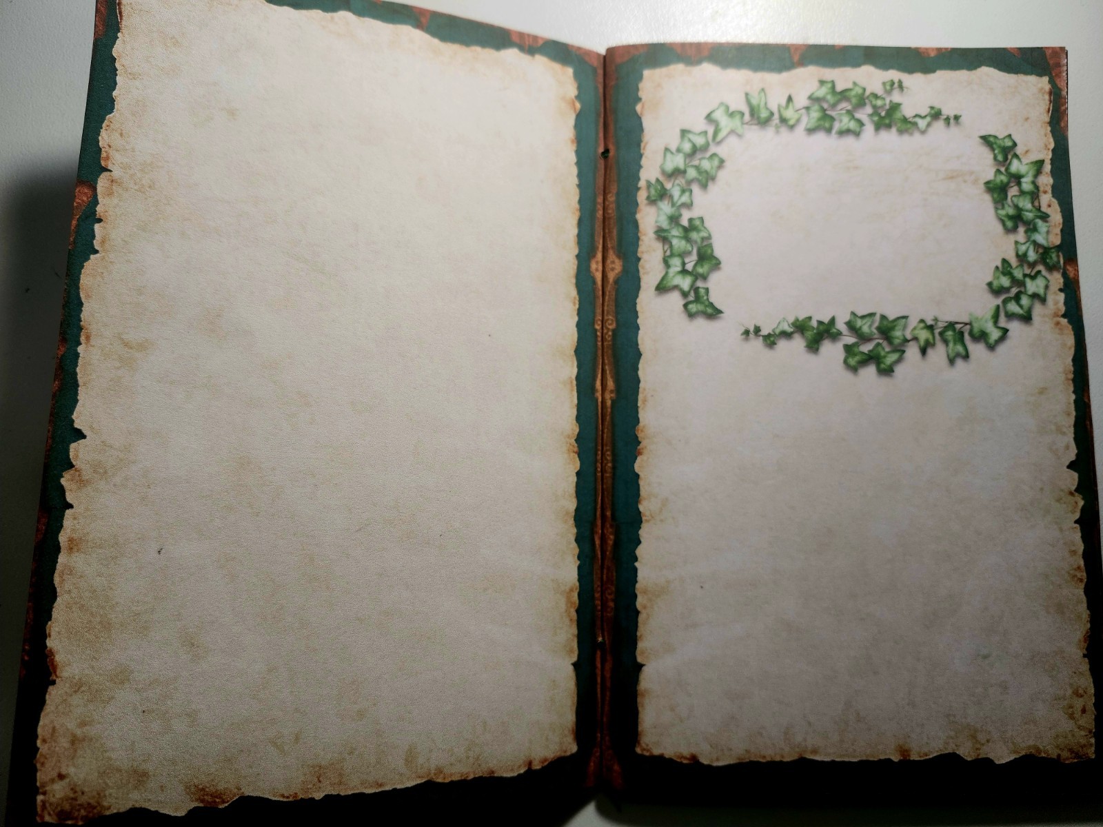 Junk Journal Blank Booklet “FANTASY FOREST” Handmade Fairies Lg 8.5″x5.5″ 40pg