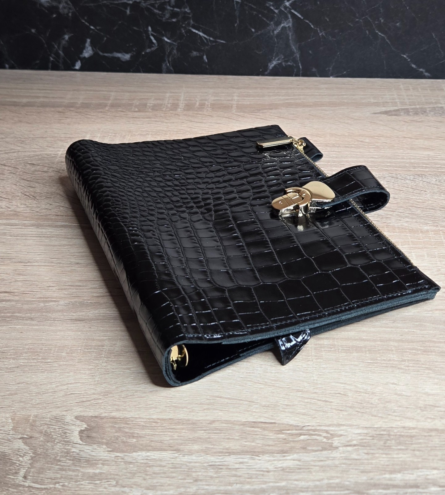 Black and gold Leather Cover planner A5 – Oops Shop just cover