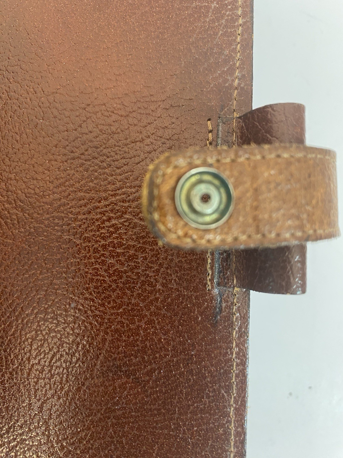 Vtg FILOFAX 4CLF 7/8 Winchester Brown Leather Organizer 6 Ring Binder