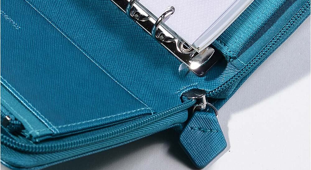 Filofax Saffiano Compact Zip Organiser Planner Diary Aquamarine Blue 022536 #B9