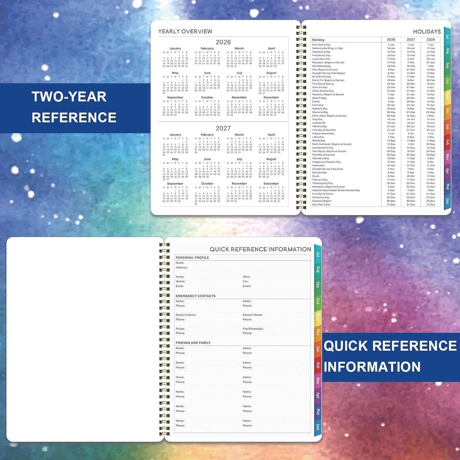 Essential 2026-2027 Academic Planner with Monthly Overview & Weekly Layout
