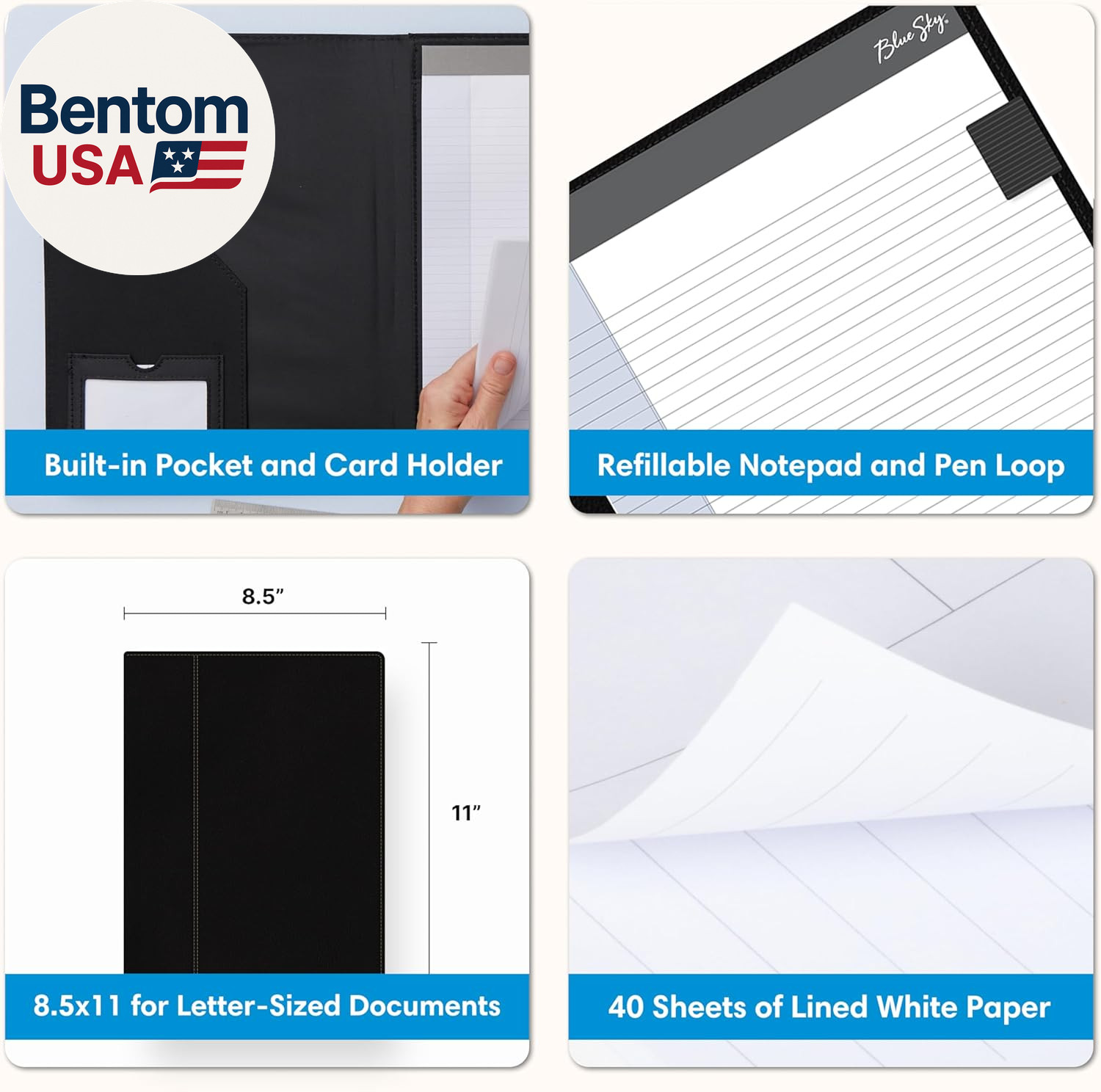 Professional Padfolio: Comprehensive Portfolio and Efficient Document Organizer,