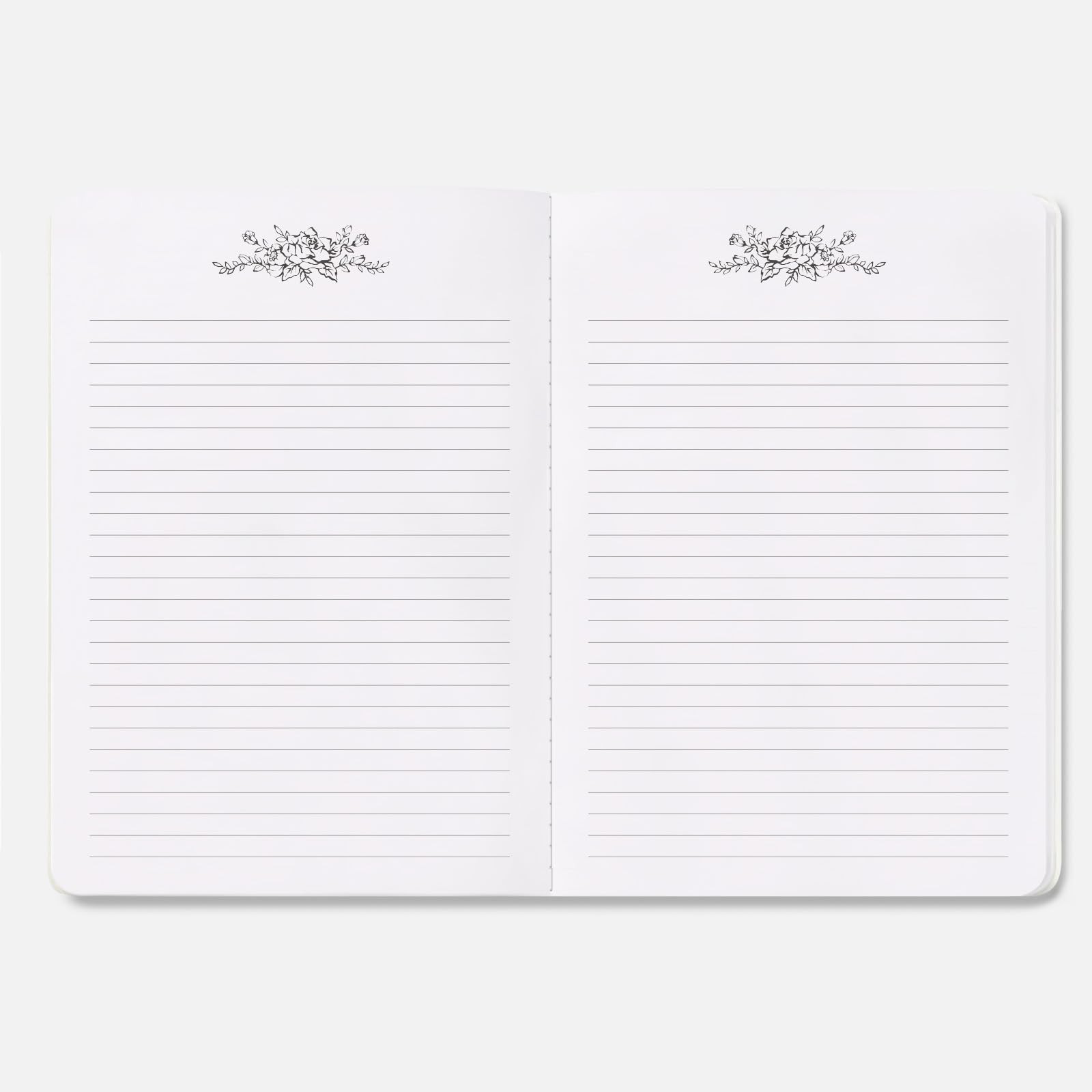 Jotsome Stitched Notebook Set, 3 Pack, 6″ x 8.5″, 64 Wide Ruled Pages, Green