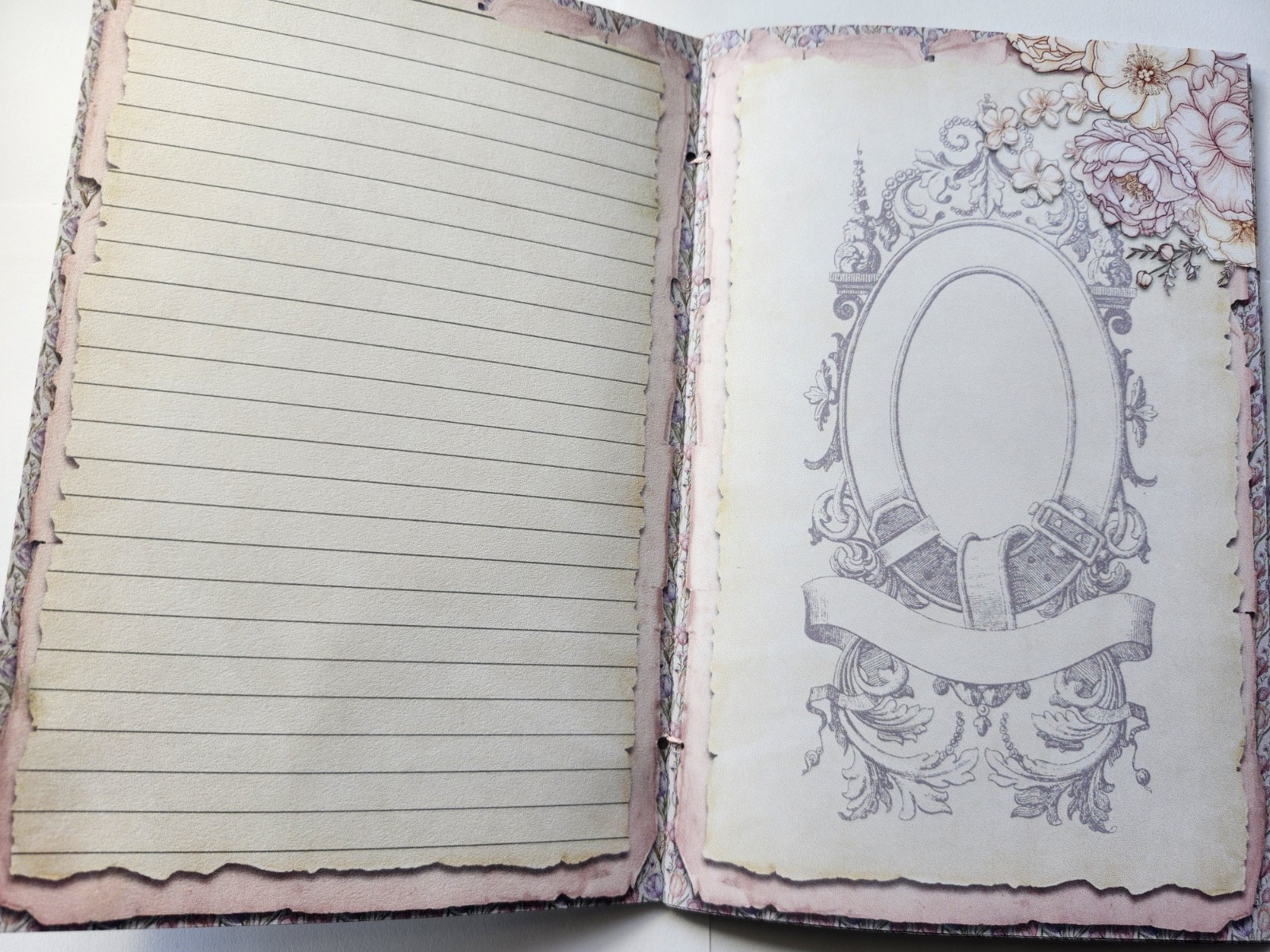 Junk Journal Blank Booklet “SPRING FLING” HANDMADE Easter Spring Florals LG 40pg