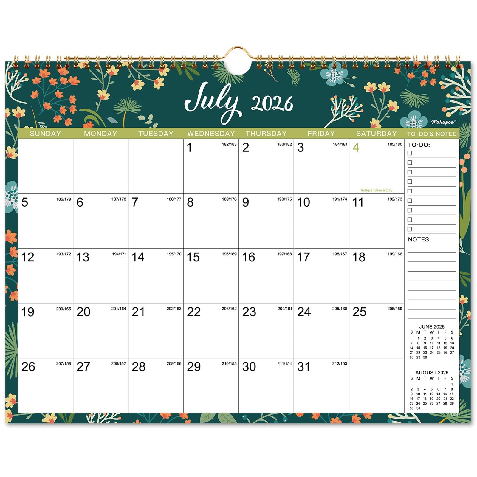 Calendar 2026-2027 – Wall 2026-2027, Jul 11.6″ x 14.8″, Muticolored