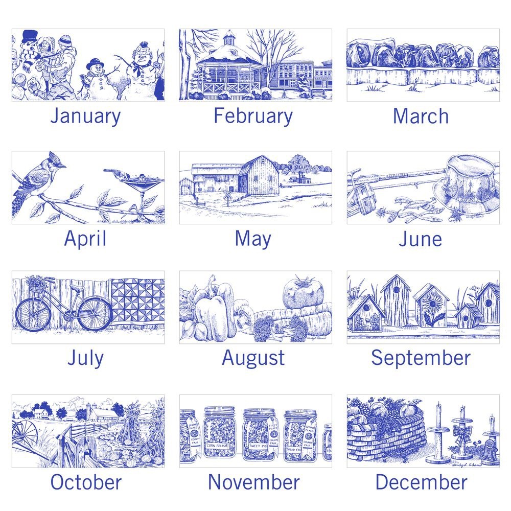 2026 At-A-Glance G1000-17 Illustrated Monthly Wall Calendar, 12 x 12″