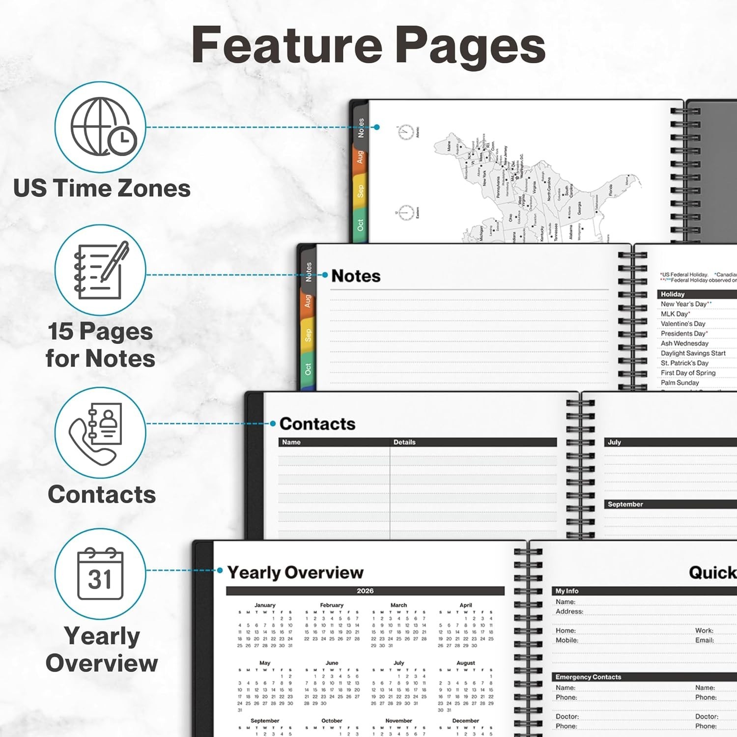 Planner 2026-2027 8.5×11, July 2026 to June 2027, Weekly and Monthly Academic…
