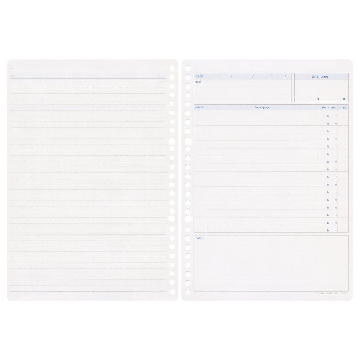 KOKUYO Campus Study Planner, B5, Daily Ruled, List