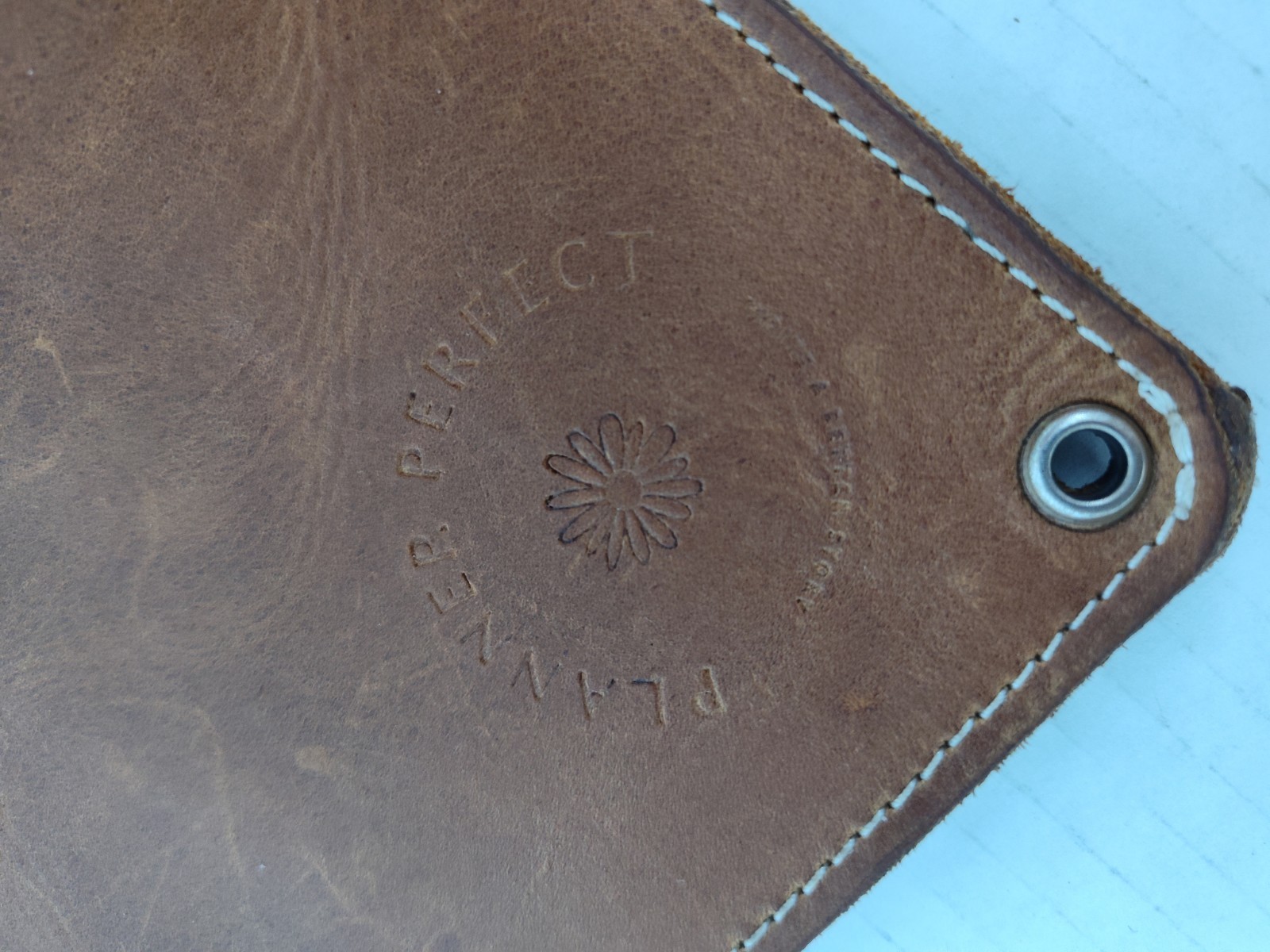 Planner Perfect Travelers Notebook Brown Leather w Card Holders/Zippered Pocket