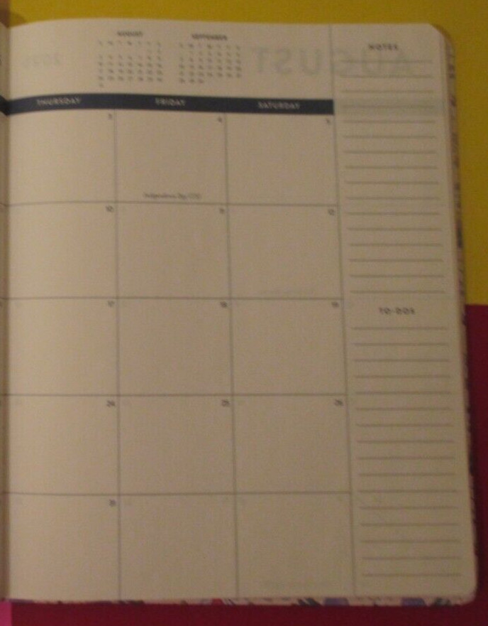 2025 Jan – Dec Weekly & Monthly NOTEs To DO 10X8″ PLANNER – PINK FLOWERs ECCOLO