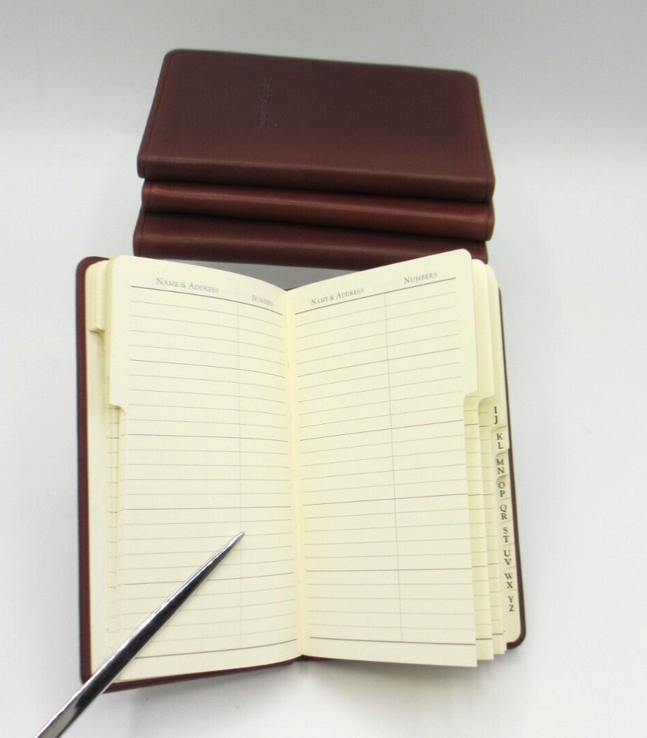 Address Book 3×5″ Pocket Size Leather Soft Cover Graphic Image CLAY List$40