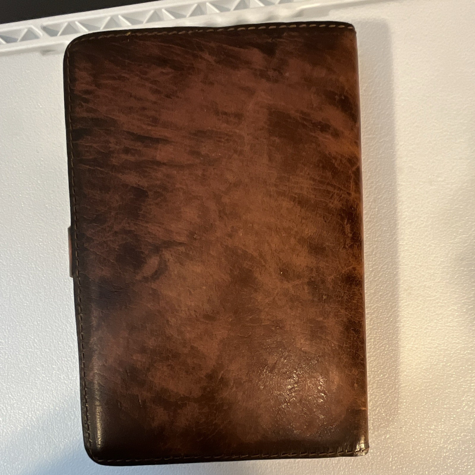 Vintage Brown Leather Journal Notebook,Snap Closure, Blank Pages, great shape