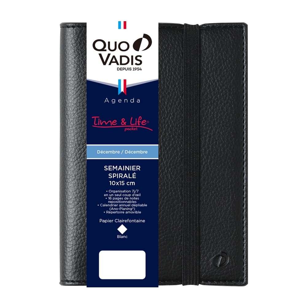 QUOVADIS Diary “Time and Life 10×15” Black qv539bk