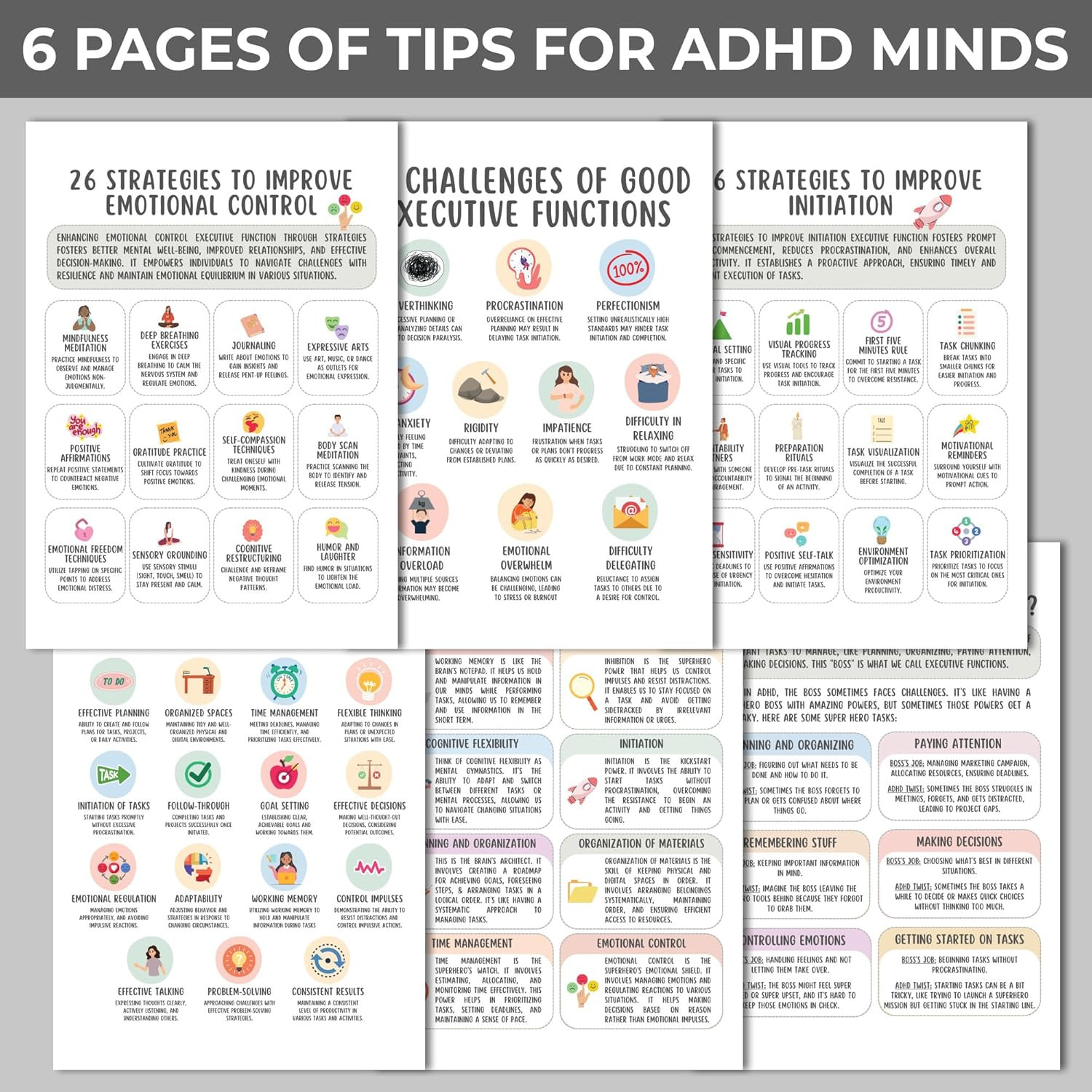 ADHD Cleaning and Organizing Planner House Chore Checklist 5.8 x 8.3 inch
