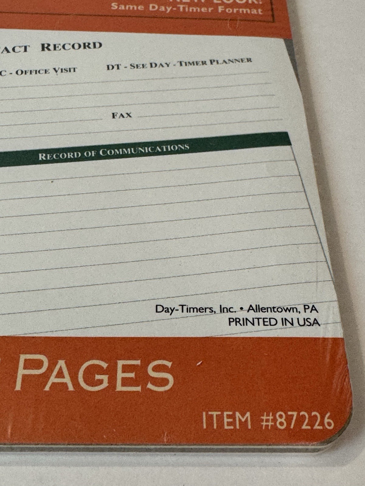 VTG Daytimer 1994 Refills Lot Lined Pages Project Contact Pages Blank Tabs NOS