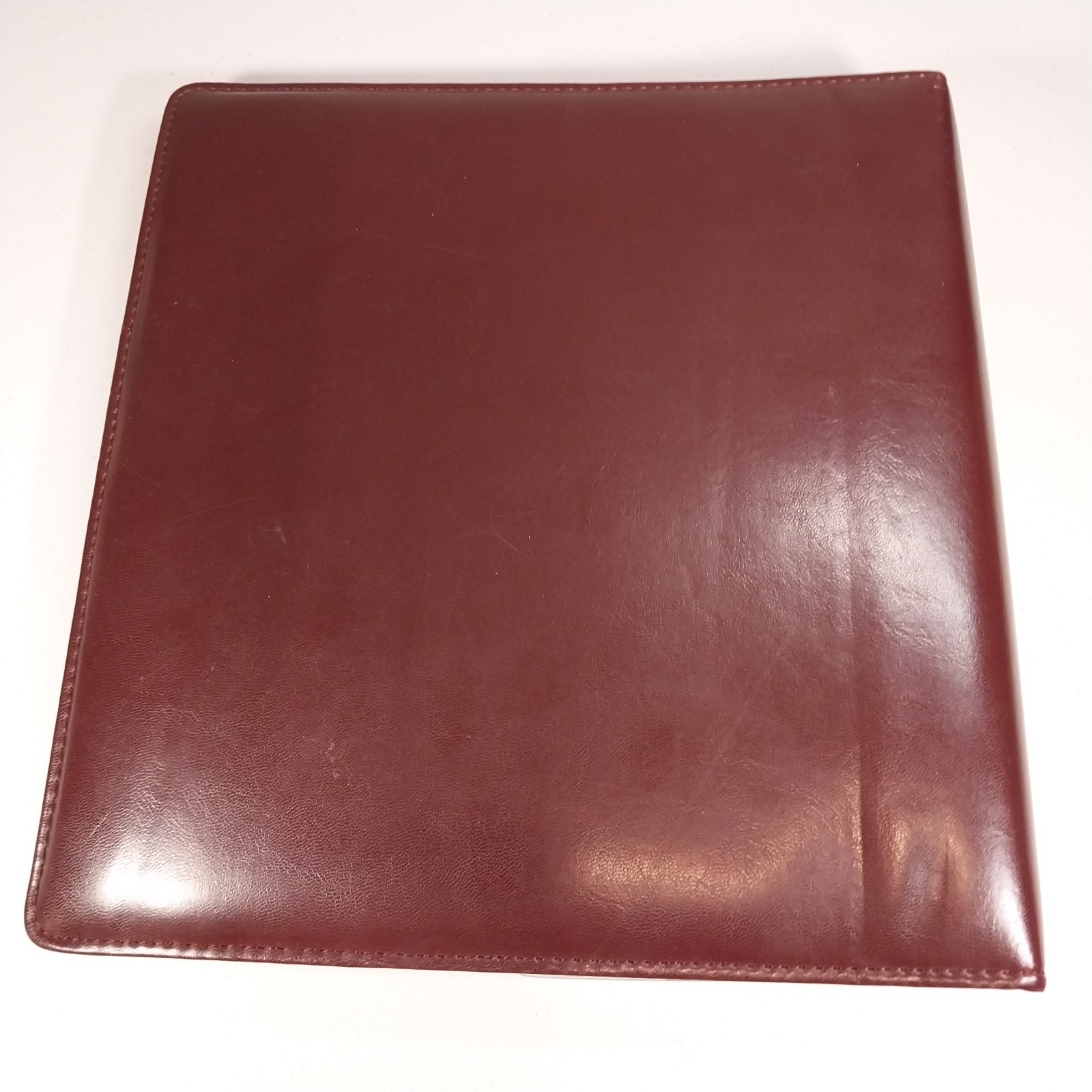 Franklin Covey Classic 7-Ring Binder Burgundy Faux Leather Planner Tabs Inserts