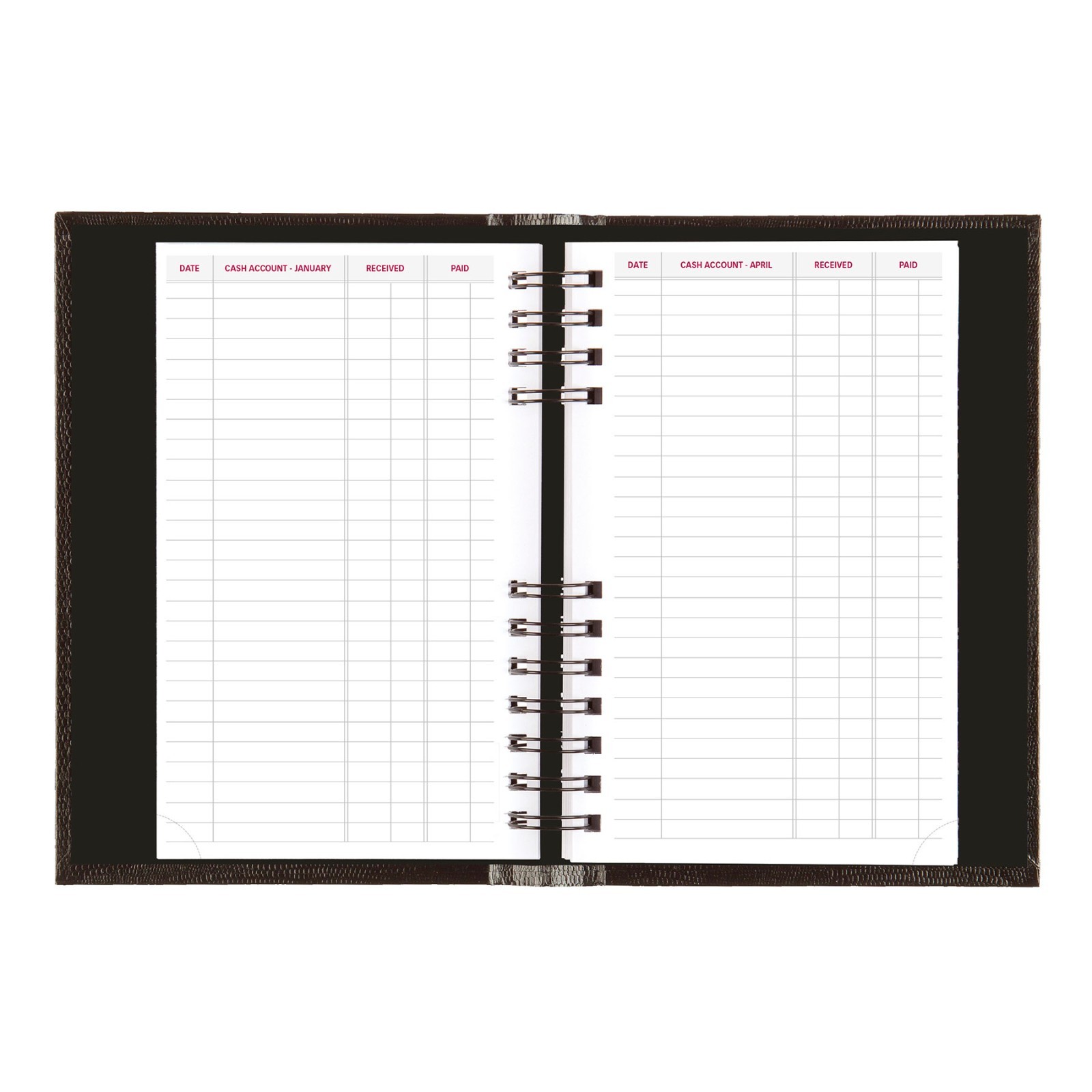 2025 Brownline CB634C.BLK CoilPRO Daily Appointment Book, Hard Cover, 5 x 8″