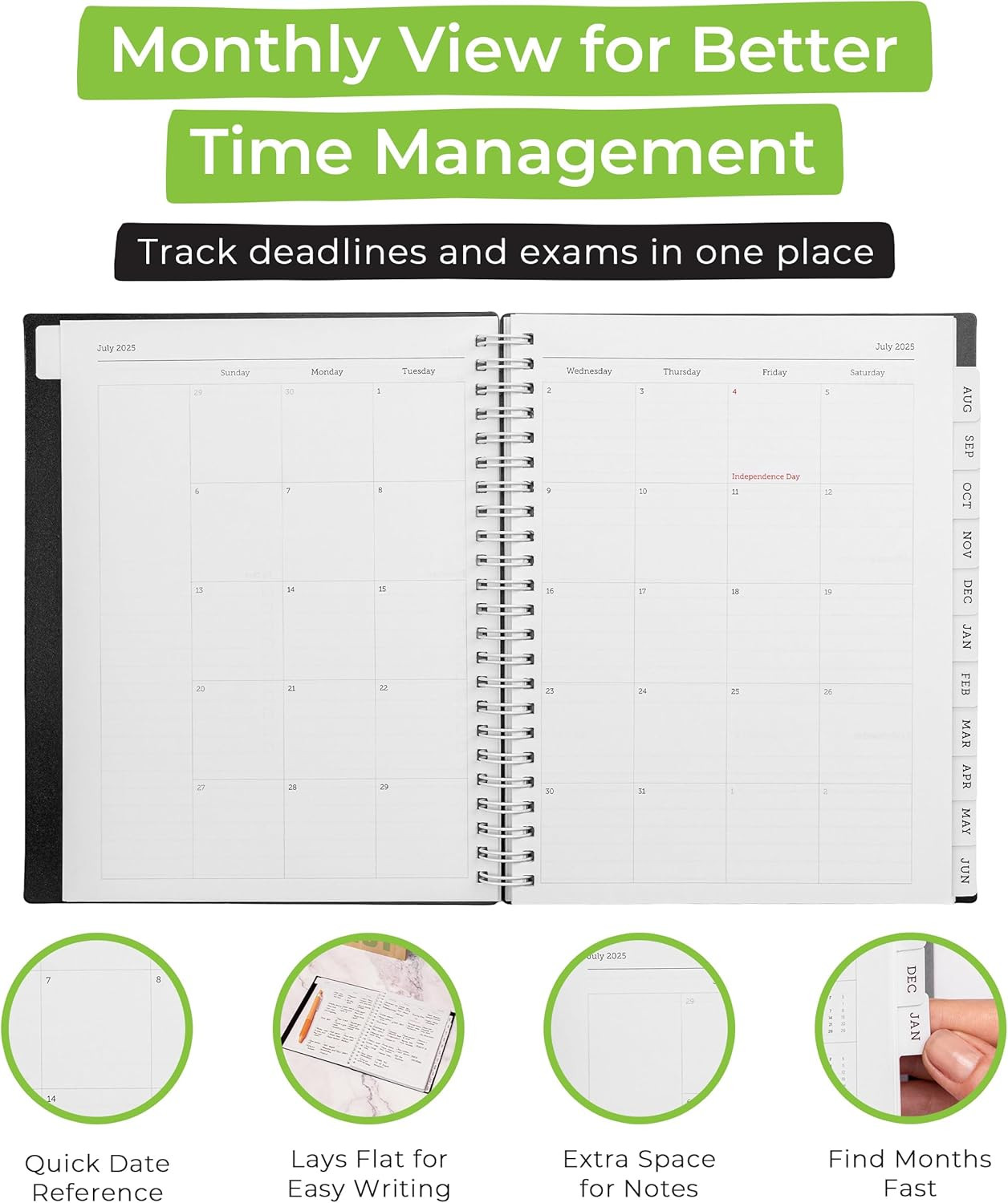 Academic Planner 2025-2026, Daily, Weekly & Monthly Planner, July 2025 – June…
