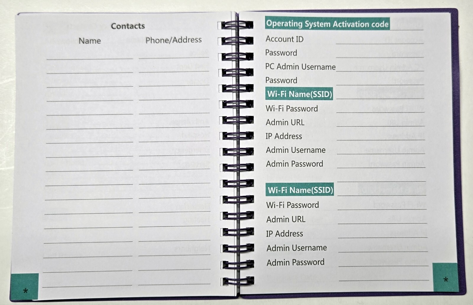 Address/Telephone – Spiral with alphabetic tabs 4-3/4in x 6-1/8in – select color