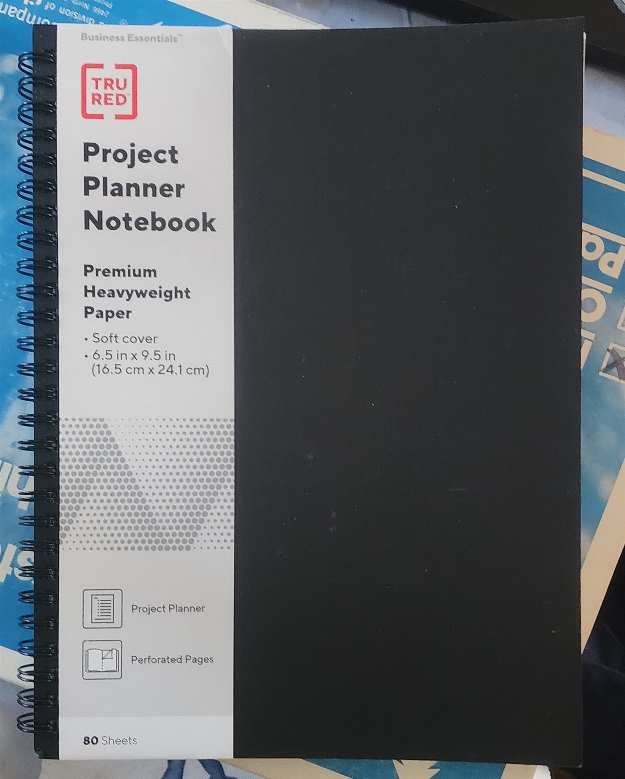 Lined 80 Pg Tru Red Project Planner Notebook 9.5 x 6.5″ Heavy Weight